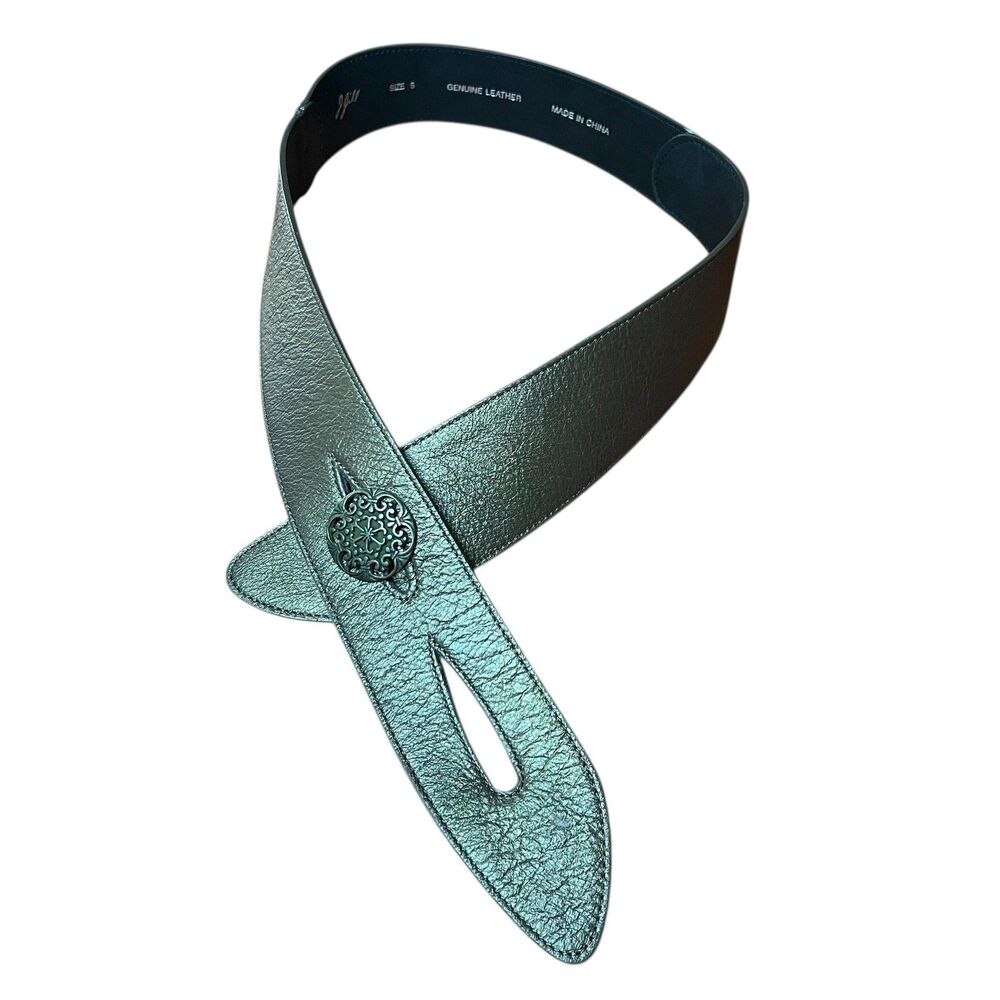 J. Jill Genuine Leather Belt Women's Sm Bronze Wide Hip Boho Waist Cinch Western